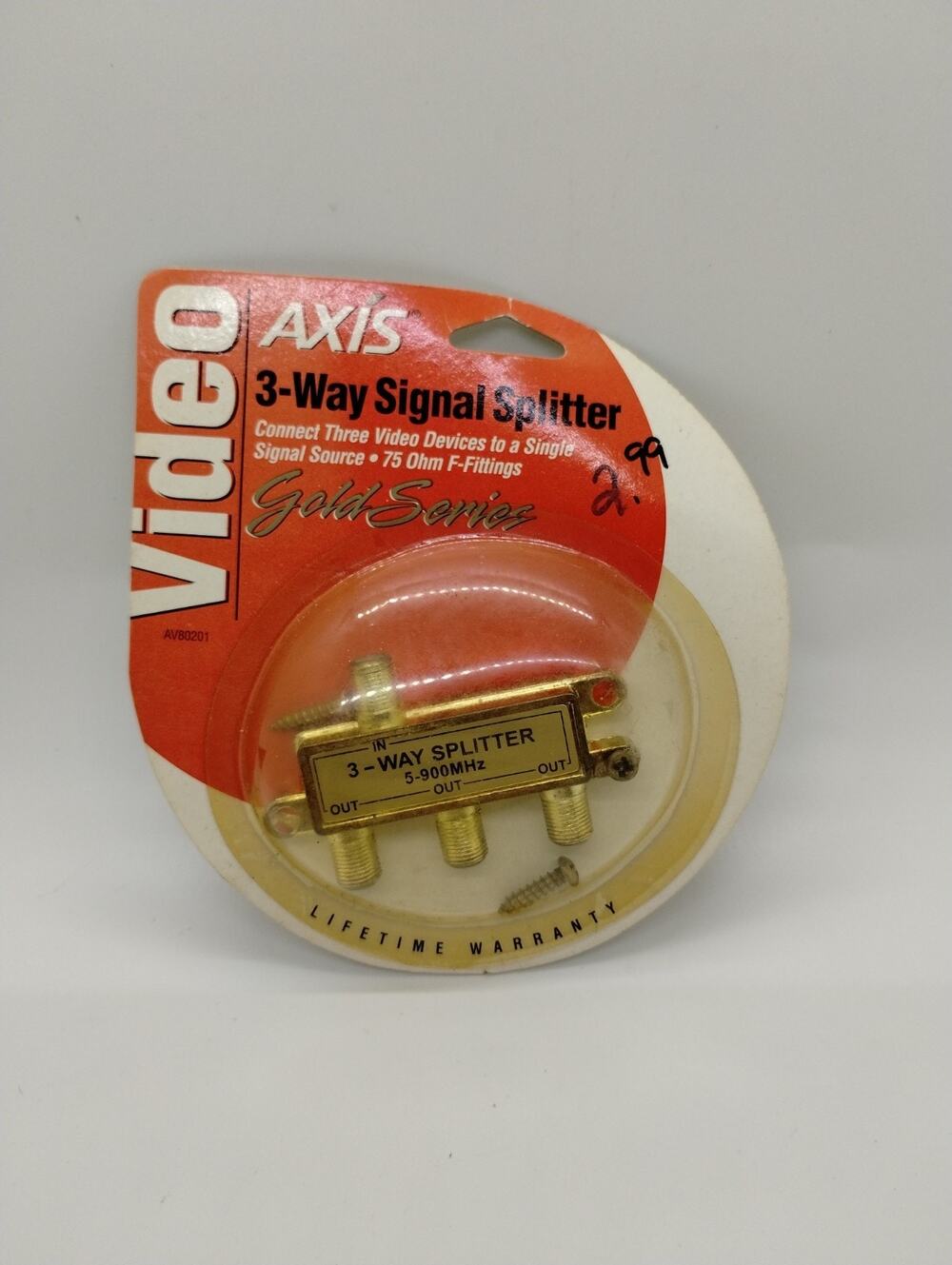 Axis Video 3 Way Signal Splitter Gold Series - AV80201